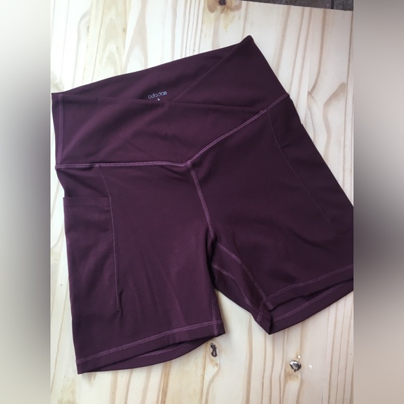 adidas Pants - ododos Women’s High-Rise Performance Shorts Deep Plum yoga dance cheerleader